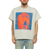 Star Head Studded Tee | Vintage White/Blue