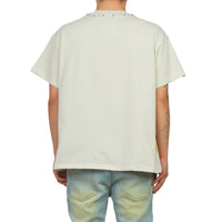 Star Head Studded Tee | Vintage White/Moss Green