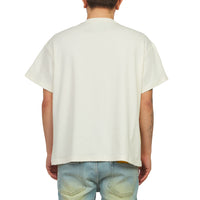 WSC Leather Tee | Bone White/Black
