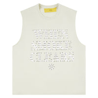 Diamond Sleeveless Tee | Vintage White