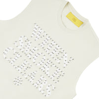 Diamond Sleeveless Tee | Vintage White