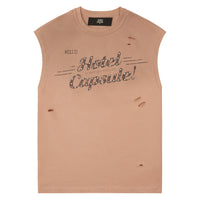 Hotel Capsule Sleeveless Tee | Wash Mauve