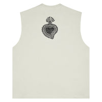 Diamond Sleeveless Tee | Vintage White/Black