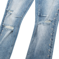 Bryant Dagger Ripped Medium Blue Denim - Capsule NYC