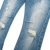 Clayton Ripped Medium Blue Denim - Capsule NYC