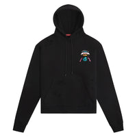 Distressed Logo Hoodie | Black - Capsule NYC