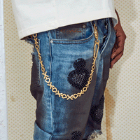 XOXO Wallet Chain | Silver Tone/Black