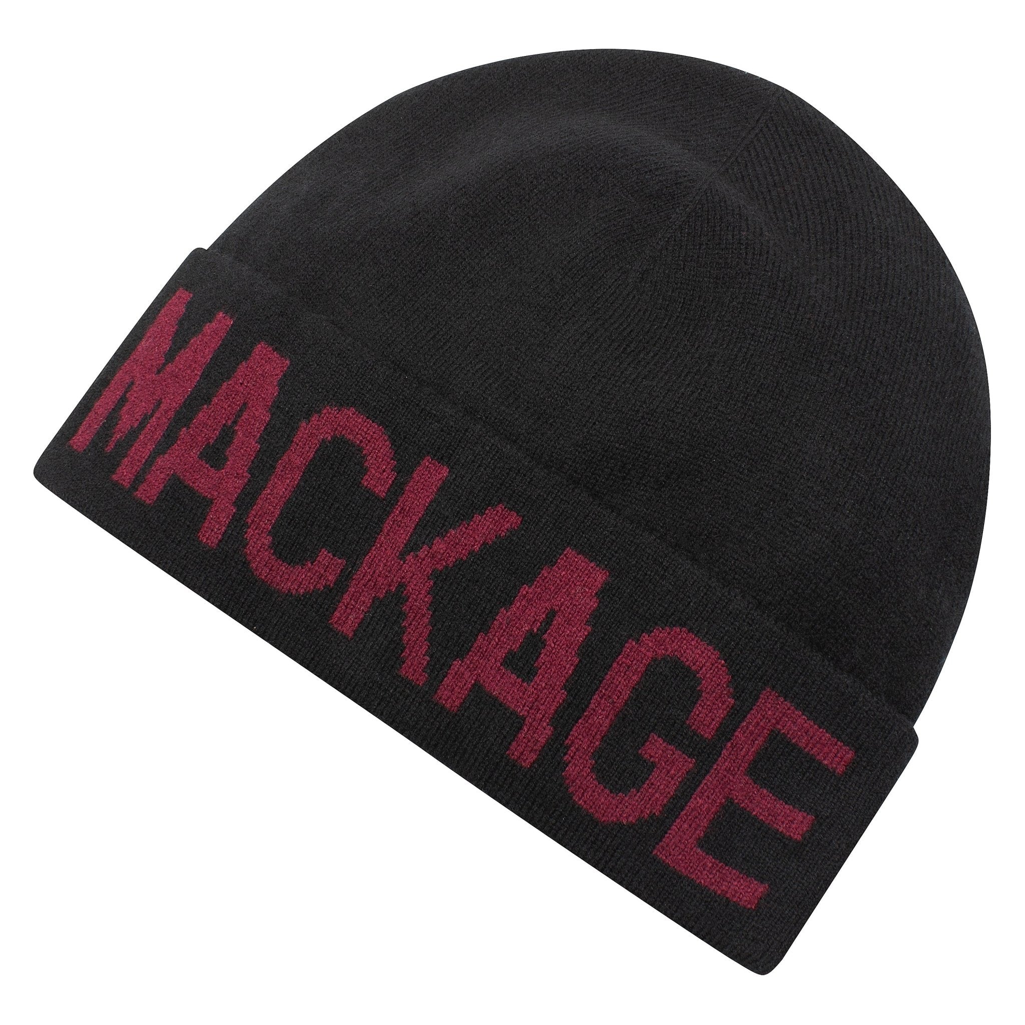 Kiko Beanie | Black/Garnet – Capsule NYC