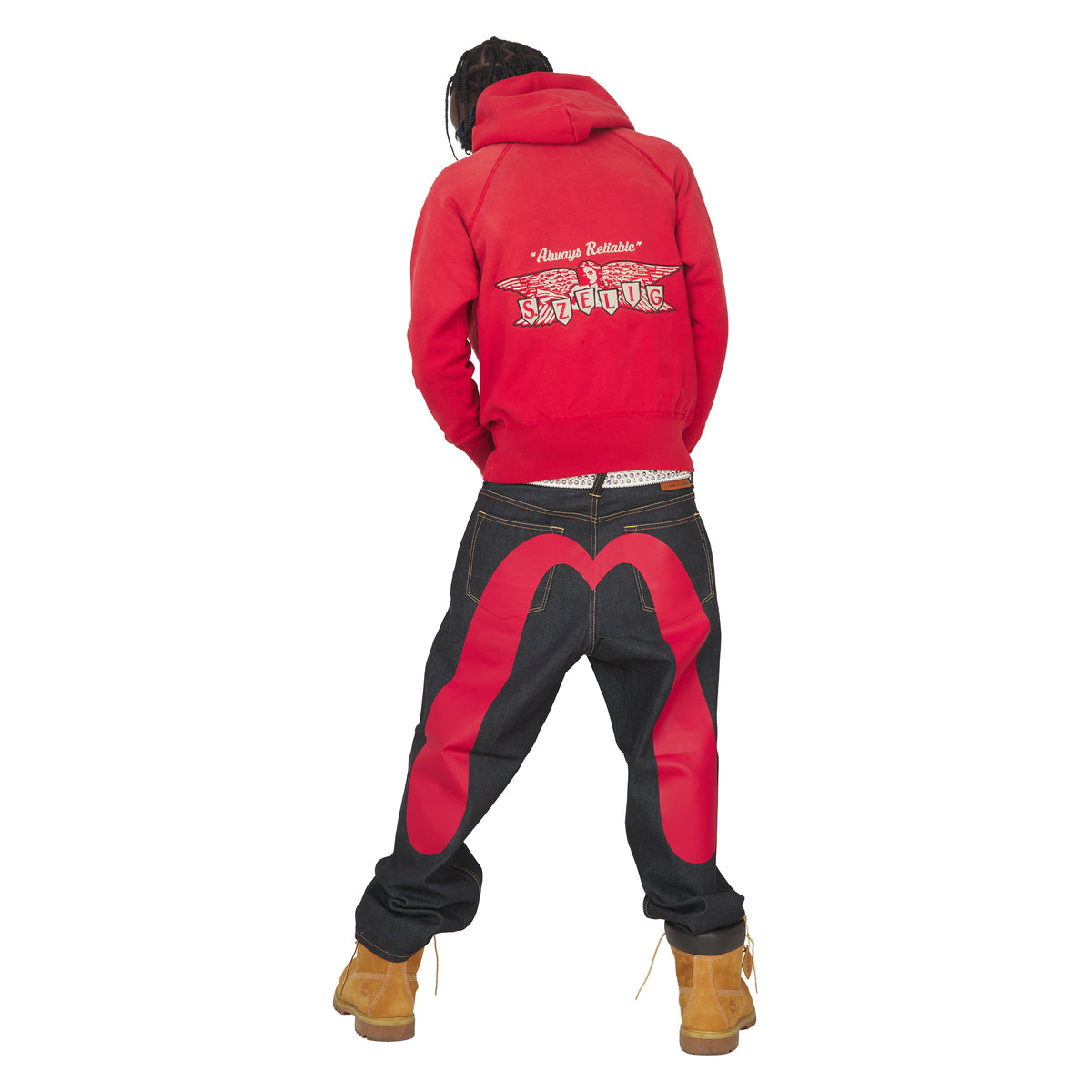 Samuel Zelig hoodie and Evisu look
