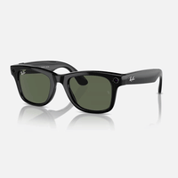 Meta Wayfarer Sunglasses | Shiny Black/Green