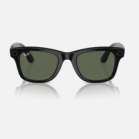 Meta Wayfarer Sunglasses | Shiny Black/Green
