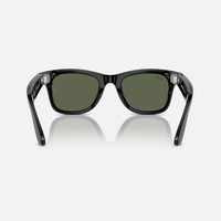 Meta Wayfarer Sunglasses | Shiny Black/Green