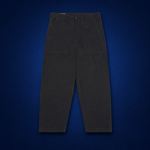 Relaxed Fit Sateen Utility Pant | Black