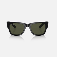 Mega Wayfarer Sunglasses | Black/Green