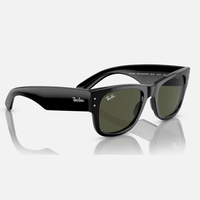 Mega Wayfarer Sunglasses | Black/Green