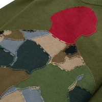 Reverse Intarsia Knit Figure Sweater | Green - Capsule NYC