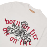 Rhinestone Tee | White/Red - Capsule NYC