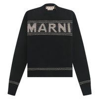 Roundneck Logo Sweater | Black - Capsule NYC