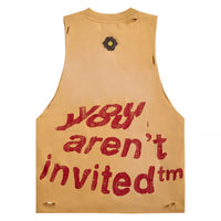 Sleeveless Distressed Tank | Gold - Capsule NYC