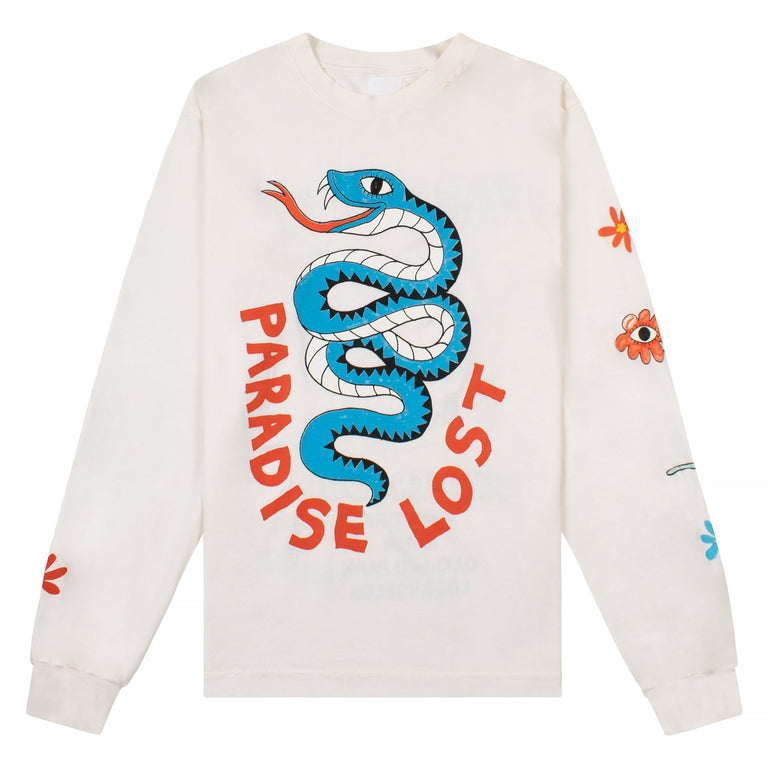 Snake Tour L/S Tee | White Alyssum – Capsule NYC