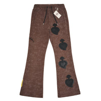 Waxed Flared Sweatpant | Brown/Black - Capsule NYC