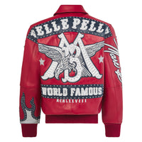 World Famous Pelle Jacket | Cabernet/Navy/White - Capsule NYC