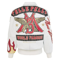 World Famous Pelle Jacket | White/Black/Cabernet - Capsule NYC