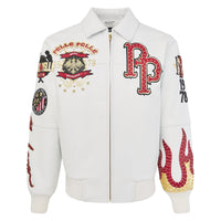 World Famous Pelle Jacket | White/Black/Cabernet - Capsule NYC