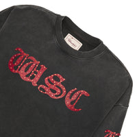 WSC Rhinestone Sweatshirt | Black/Red - Capsule NYC