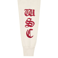 WSC Rhinestone Sweatshirt | Bone/Red - Capsule NYC