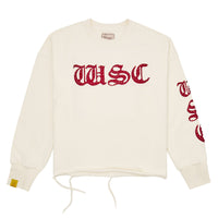 WSC Rhinestone Sweatshirt | Bone/Red - Capsule NYC