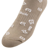 Bandana Jacquard Socks | Khaki/White - Capsule NYC