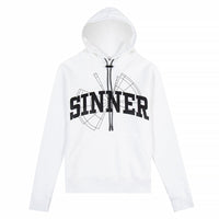 Black Sinner Hoodie | White - Capsule NYC