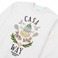Casa Way Embroidered Sweatshirt | Grey - Capsule NYC