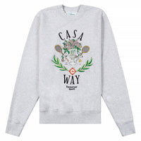 Casa Way Embroidered Sweatshirt | Grey Marle - Capsule NYC