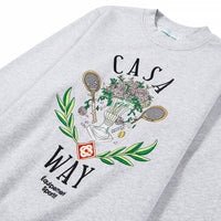 Casa Way Embroidered Sweatshirt | Grey Marle - Capsule NYC