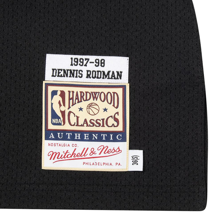Chicago Bulls Dennis Rodman Mitchell & Ness Black 1997-98 Hardwood
