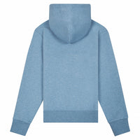 Double-Knit Full Zip Hoodie | Lattice Blue Heather - Capsule NYC