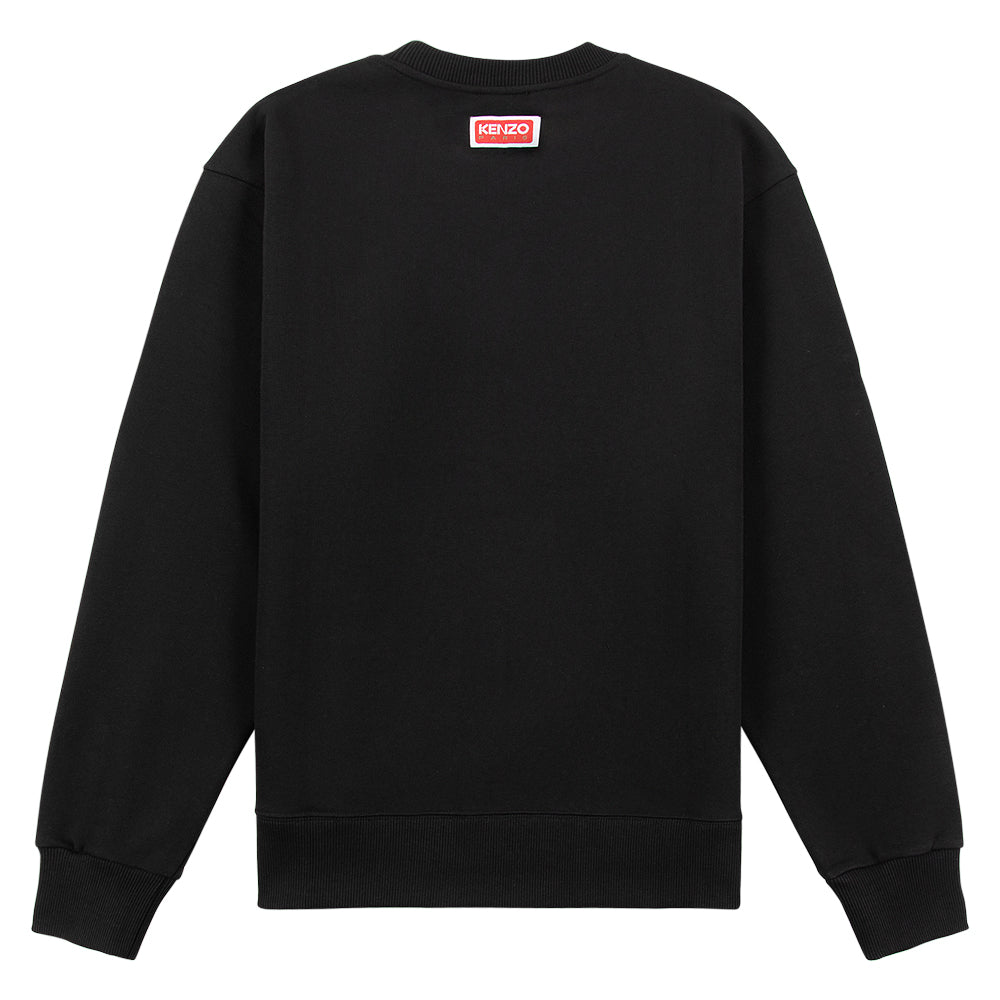 【KENZO】KENZO ELEPHANT VARSITY JUNGLE SWEATSHIRT BLACK KENZO Elephant 'Varsity Jungle' embroidered sweatshirt