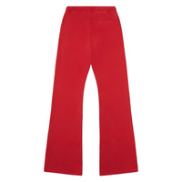 Faded Wordmark Flared Sweatpant | Red - Capsule NYC