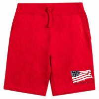 Flag Fleece Short | Red - Capsule NYC