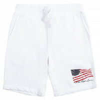Flag Fleece Short | White - Capsule NYC