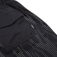 Flames Polyester Short | Black - Capsule NYC