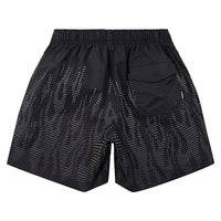 Flames Polyester Short | Black - Capsule NYC