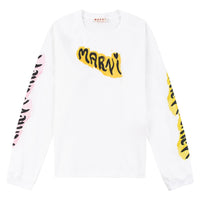 Graffiti Logo L/S Tee | White - Capsule NYC