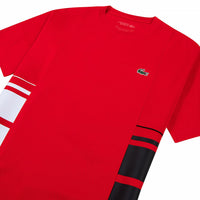 Graphic Bands Piqué Tee | Red/White/Black - Capsule NYC