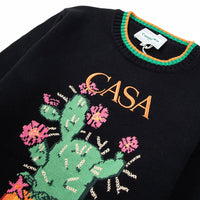 Intarsia Sweater | Cactus et Orange - Capsule NYC