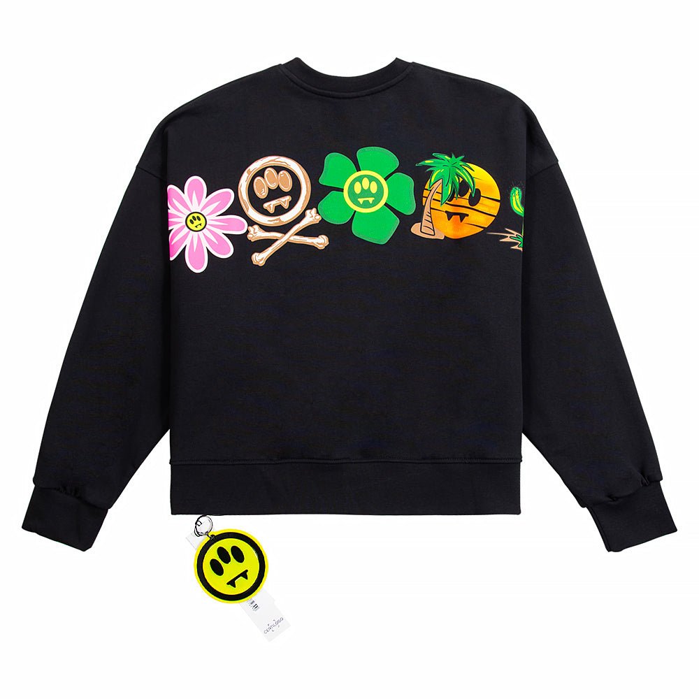 【BARROW】Sweatshirt Men Barrow Barrow Barrow District Hoodie Black | Moda404 Men's Boutique