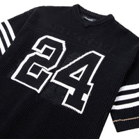 Knit 24 Football Shirt | Black - Capsule NYC