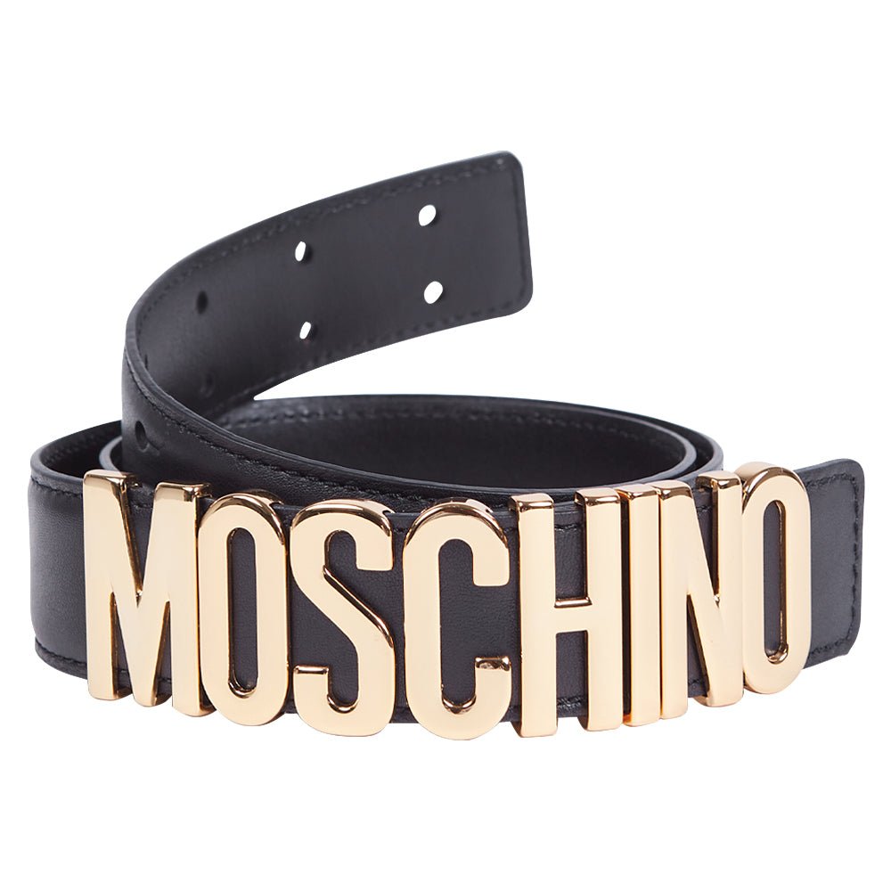 Leather Logo Belt | Fantasy Print Black – Capsule NYC